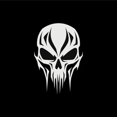 Artistic vector of a skull illustration. Suitable for tattoo, design, and logo.