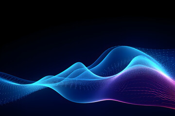 Abstract wave technology background.