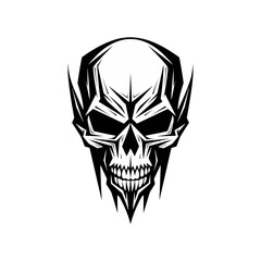 Artistic vector of a skull illustration. Suitable for tattoo, design, and logo.