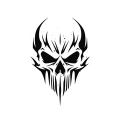 Artistic vector of a skull illustration. Suitable for tattoo, design, and logo.