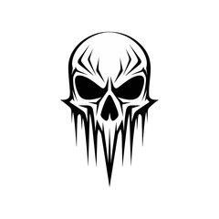 Artistic vector of a skull illustration. Suitable for tattoo, design, and logo.