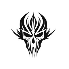 Artistic vector of a skull illustration. Suitable for tattoo, design, and logo.