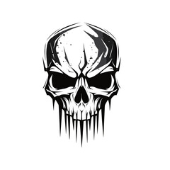 Artistic vector of a skull illustration. Suitable for tattoo, design, and logo.