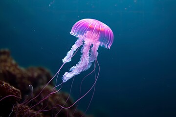 Mauve stinger purple jellyfish.