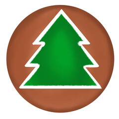Fototapeta premium Christmas tree cookies Christmas Illustration