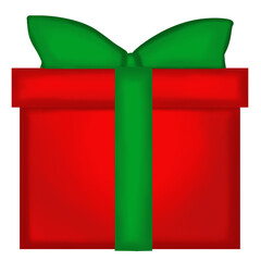 red gift box Christmas Illustration
