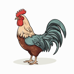 Cock hand-drawn illustration. Cock. Vector doodle style cartoon illustration © BHM
