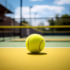 tennis ball and racket tennis, ball, court, sport, game, net, line, tennis ball, green, competition, yellow, play, leisure, 