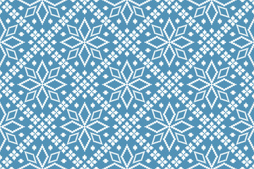 Indigo navy blue geometric traditional ethnic pattern Ikat seamless pattern border abstract design for fabric print cloth dress carpet curtains and sarong Aztec African Indian Indonesian