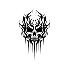 Artistic vector of a skull illustration. Suitable for tattoo, design, and logo.