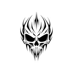Artistic vector of a skull illustration. Suitable for tattoo, design, and logo.