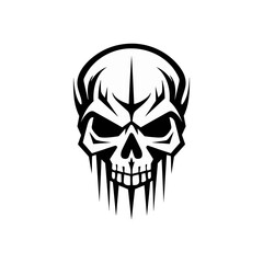 Artistic vector of a skull illustration. Suitable for tattoo, design, and logo.