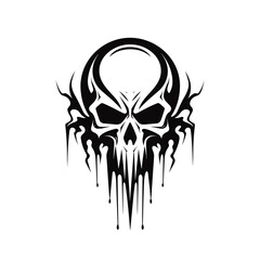 Artistic vector of a skull illustration. Suitable for tattoo, design, and logo.