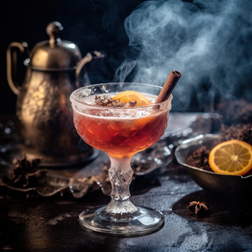 tea with lemon and cinnamon