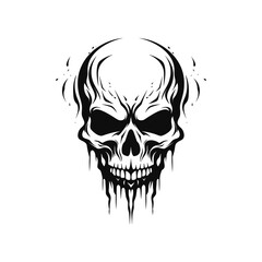Artistic vector of a skull illustration. Suitable for tattoo, design, and logo.