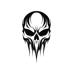 Artistic vector of a skull illustration. Suitable for tattoo, design, and logo.