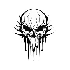 Artistic vector of a skull illustration. Suitable for tattoo, design, and logo.