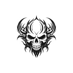 Artistic vector of a skull illustration. Suitable for tattoo, design, and logo.
