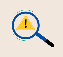 Risk analysis icon. Colorful vector illustration