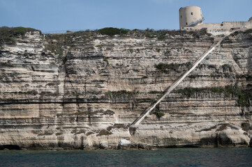 sightseeing Bonifacio, in Corsica one of the most beautiful cities in Europe