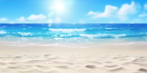 Fototapeta na wymiar beautiful beach background during the day. generative AI