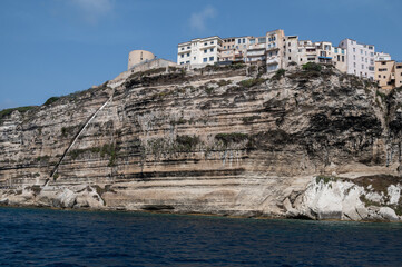 sightseeing Bonifacio, in Corsica one of the most beautiful cities in Europe