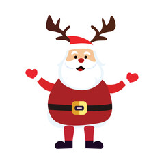 Santa Claus on white background.