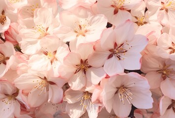 Stunning Close-Up of White Cherry Blossoms in Bloom