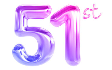 51 st anniversary - gradient number anniversary