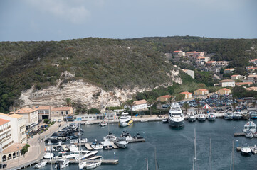 sightseeing Bonifacio, in Corsica one of the most beautiful cities in Europe