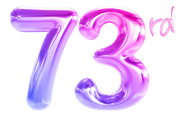 73 rd anniversary - gradient number anniversary