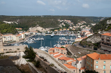 Fototapeta na wymiar sightseeing Bonifacio, in Corsica one of the most beautiful cities in Europe
