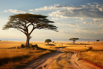 African Landscape - Tanzania - obrazy, fototapety, plakaty