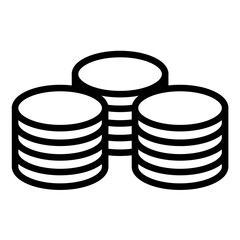 Stacks of Coins Icon Style