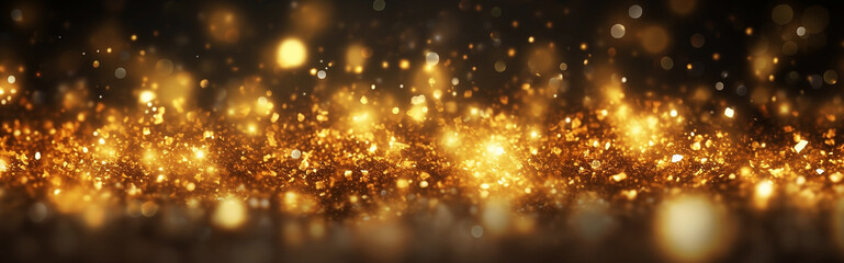 Gold sparkle splatter border .Gold paper Luxurious golden wallpaper abstract gold wallpaper, golden background Foto AI.	