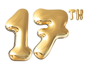 17 th anniversary - gold number anniversary