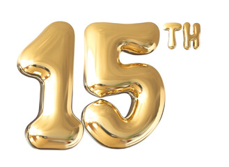 15 th anniversary - gold number anniversary