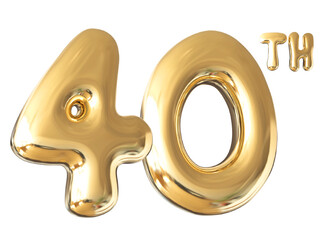 40 th anniversary - gold number anniversary © Chetra168