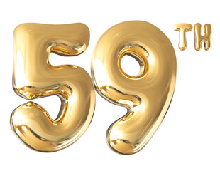 59 th anniversary - gold number anniversary