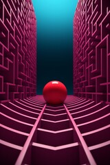 Artistic Photograph of a Magenta Red Ball