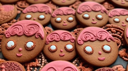 Fototapeta na wymiar christmas cupcakes with sprinkles