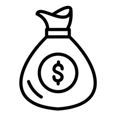 Money Bag Icon Style