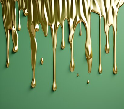 Gold Glitter Gold Paint Drips On Stock Vector (Royalty Free) 2000416550