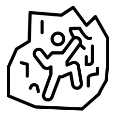 Ice Climbing Icon Style