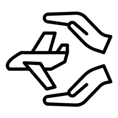 Travel Insurance Icon Style