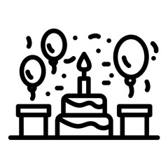 Birthday Party Icon Style