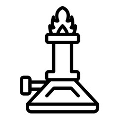 Lab Burner Icon Style