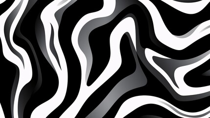 Black and White Zebra Lines Pattern in an Irregular Composition