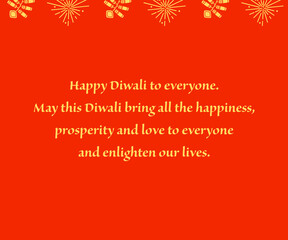 Happy Diwali wishes greeting card with text written, graphic design illustration wallpaper, festival celebration template
