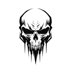 Artistic vector of a skull illustration. Suitable for tattoo, design, and logo.	
